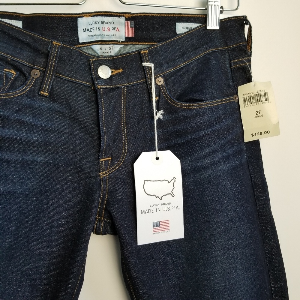 NWT Lucky Brand White Oak Cone Denim Ankle Jeans